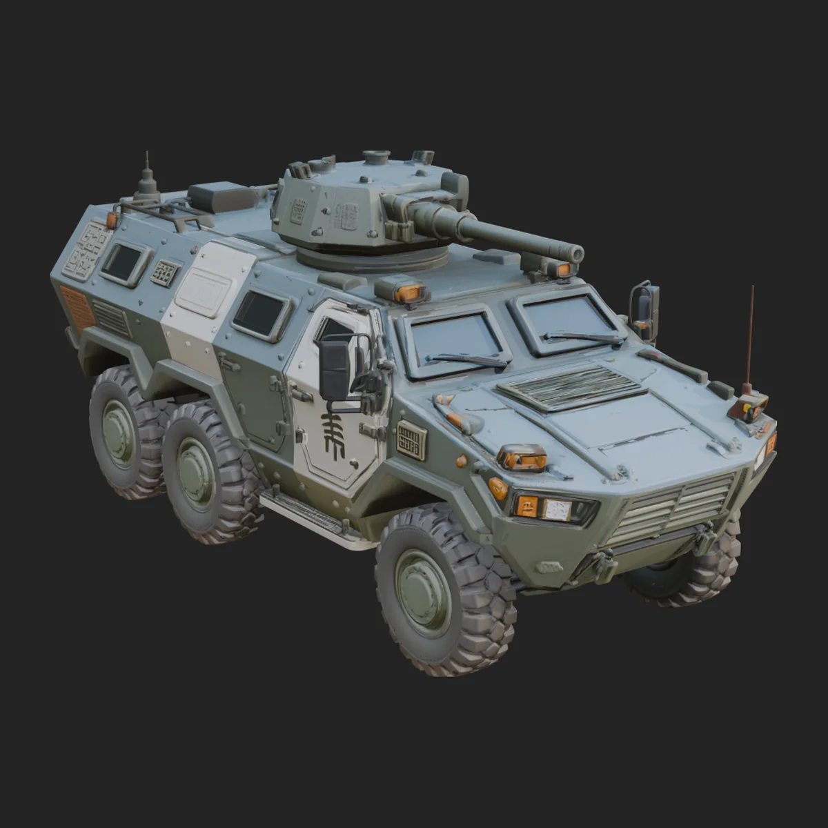 Wheeled Armored Carrier Model Design 13