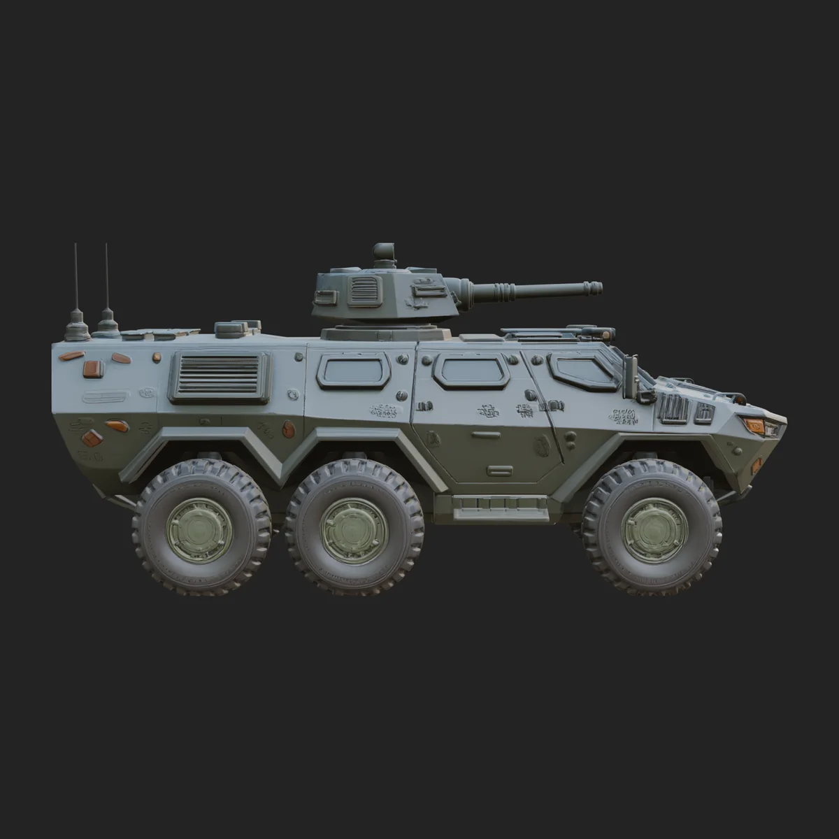 Wheeled Armored Carrier Model Design 14