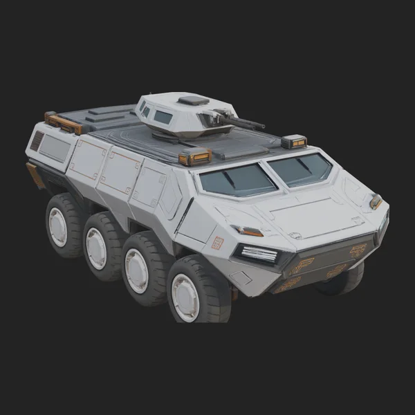Wheeled Armored Carrier Model Design 15