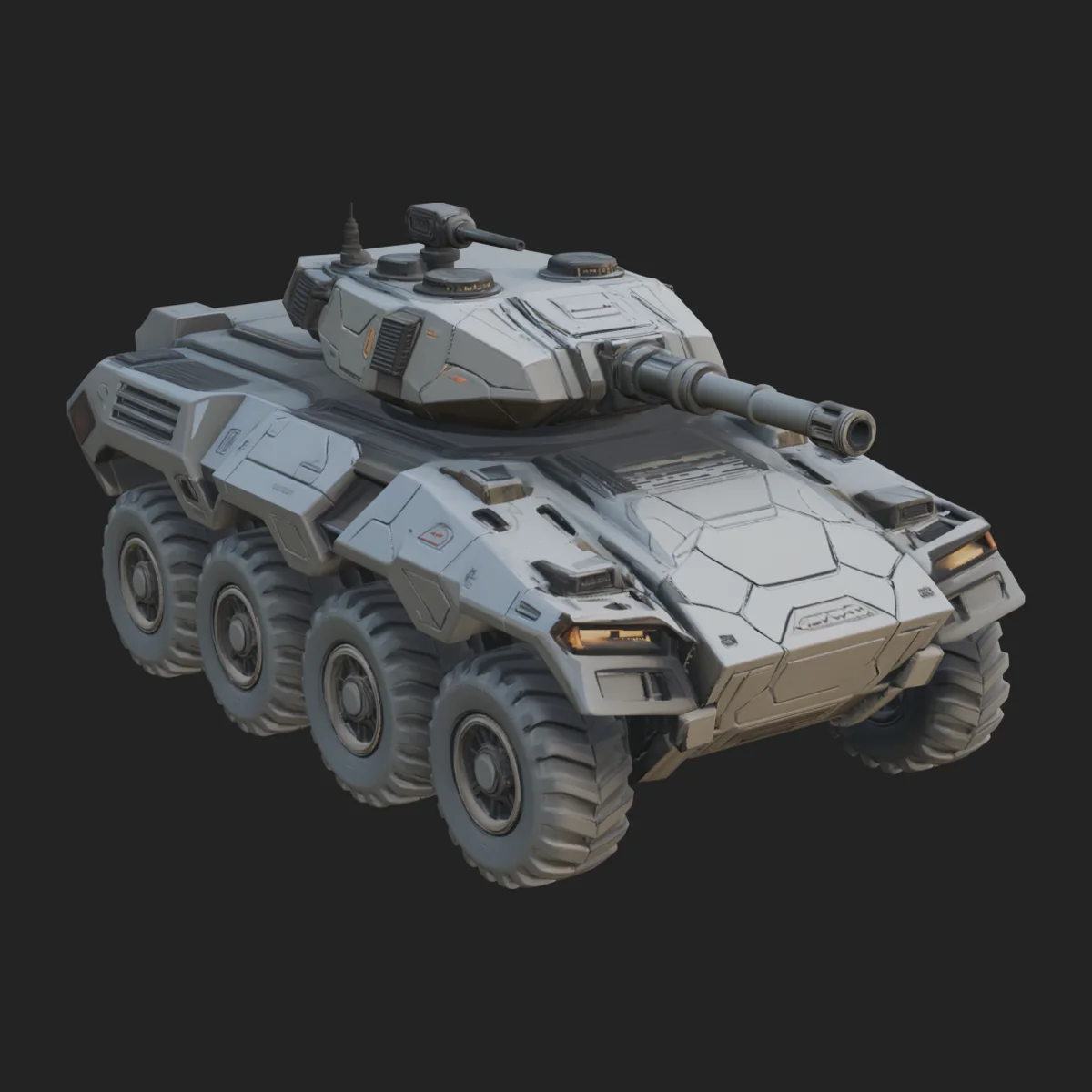 Wheeled Armored Carrier Model Design 16