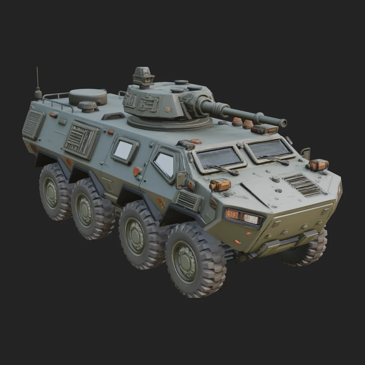 Wheeled Armored Carrier Model Design 2