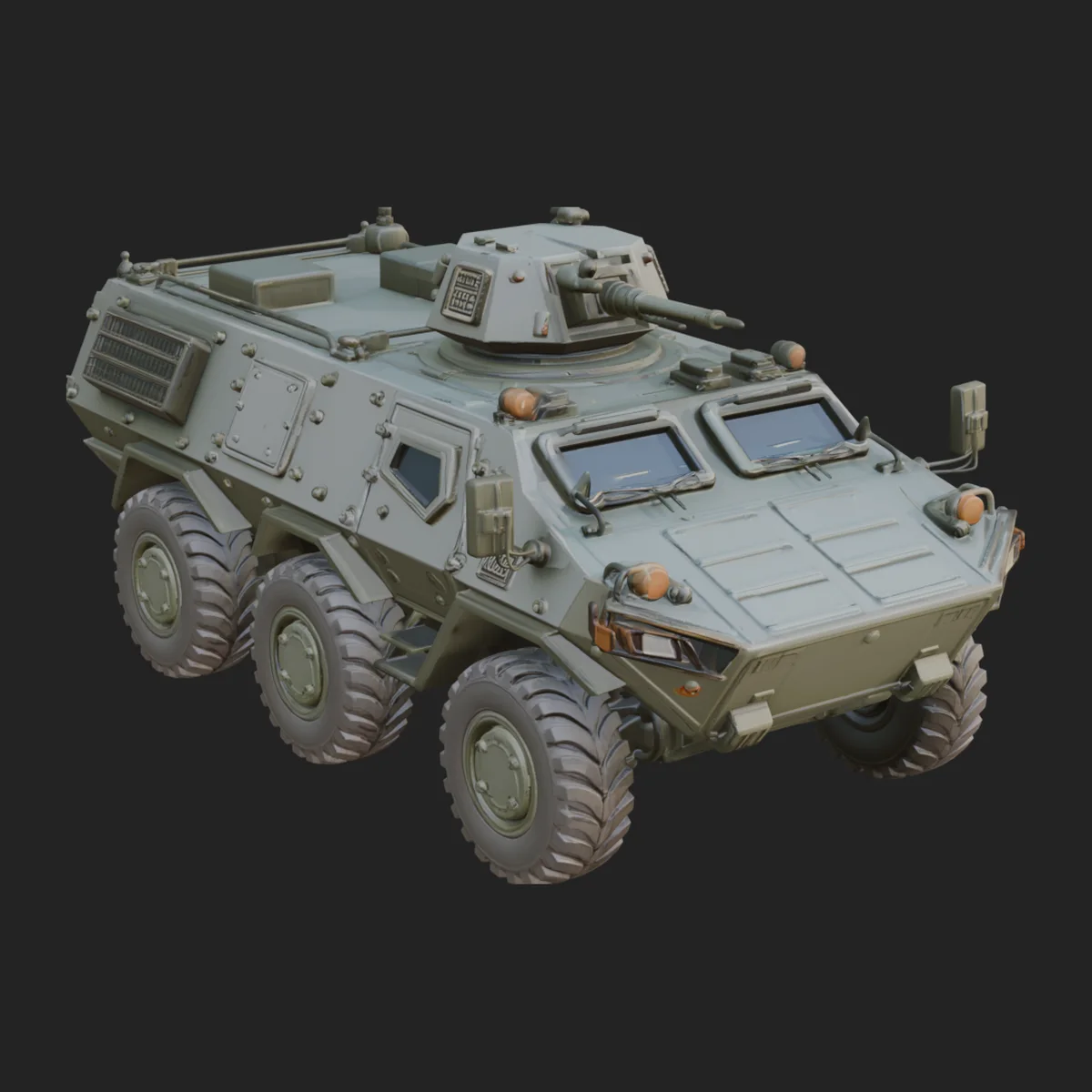 Wheeled Armored Carrier Model Design 4