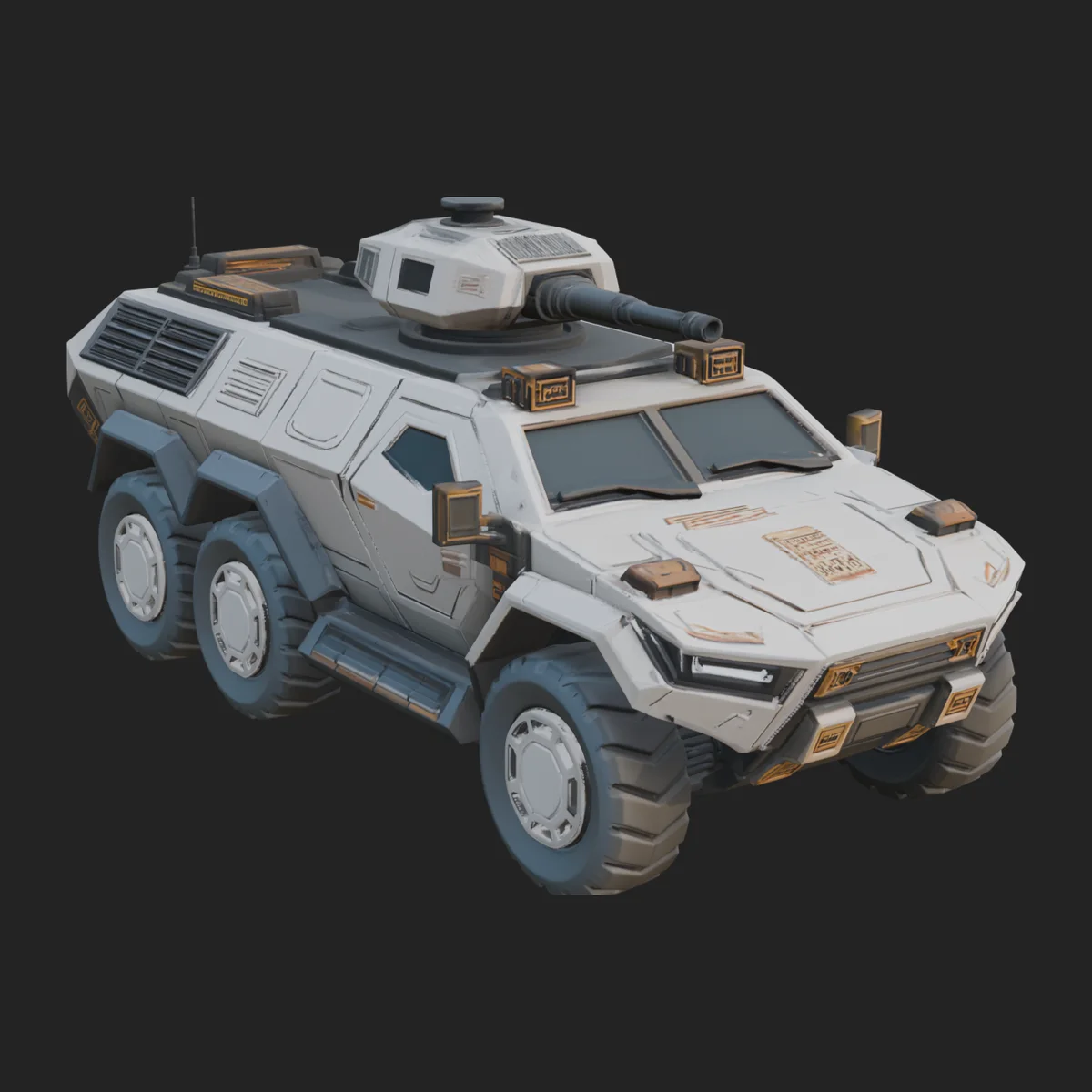 Wheeled Armored Carrier Model Design 6