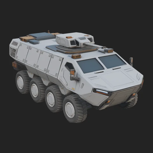 Wheeled Armored Carrier Model Design 9