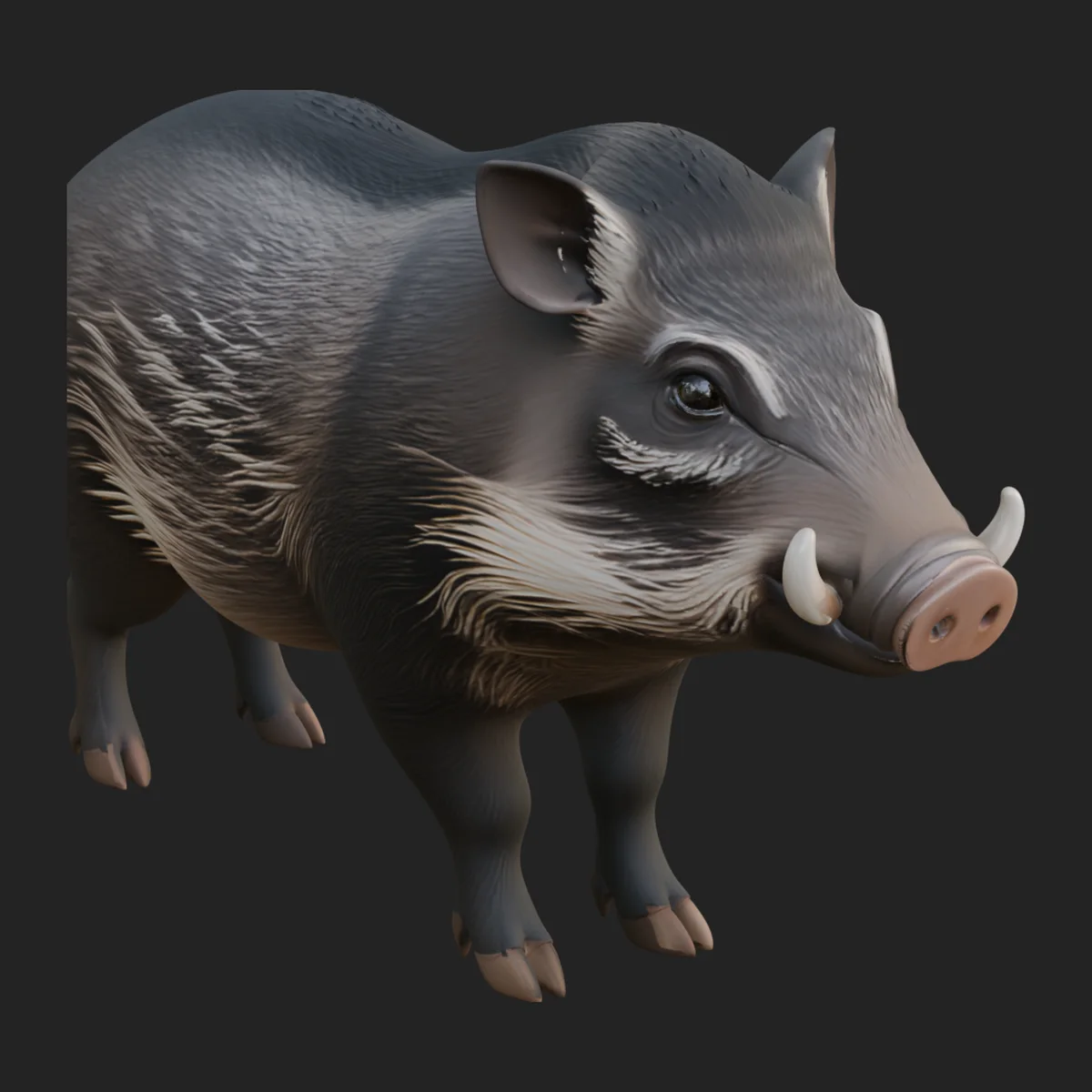 Wild Boar Statue Design 2