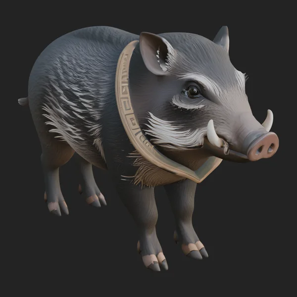 Wild Boar Statue Design 3