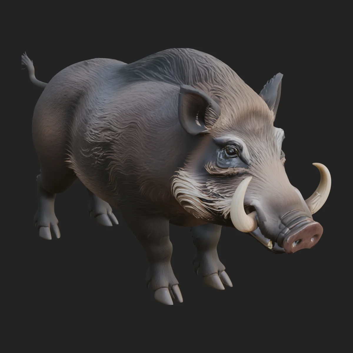 Wild Boar Statue Design 4