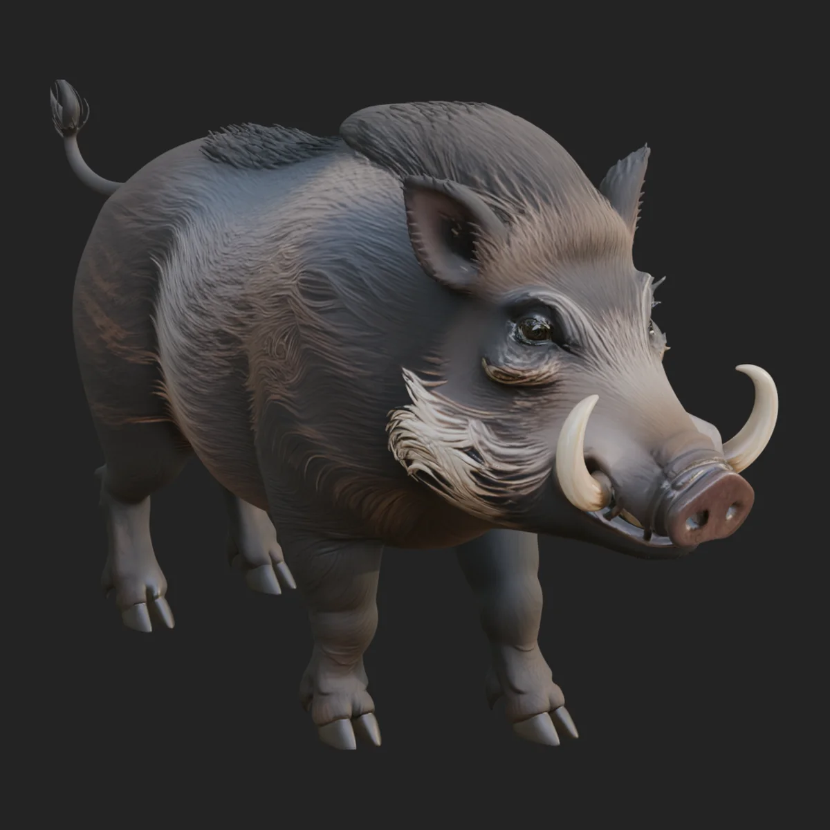 Wild Boar Statue Design 7