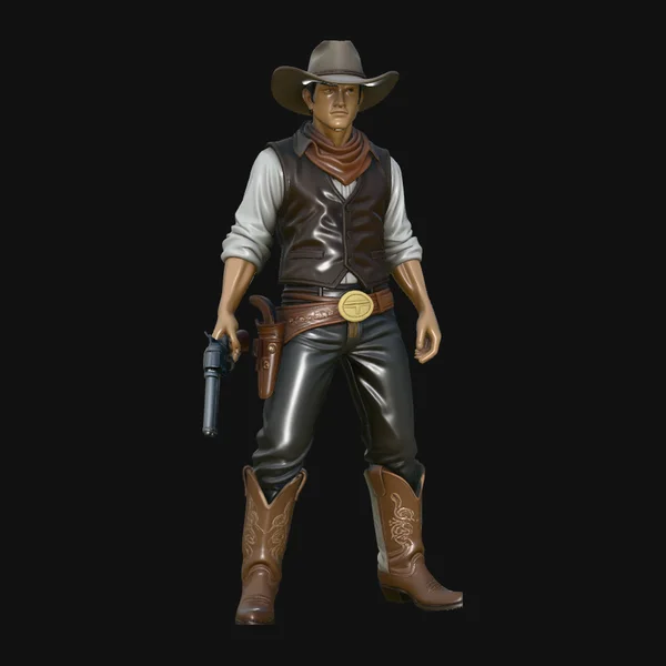 Wild West Gunslinger Statue Design 3