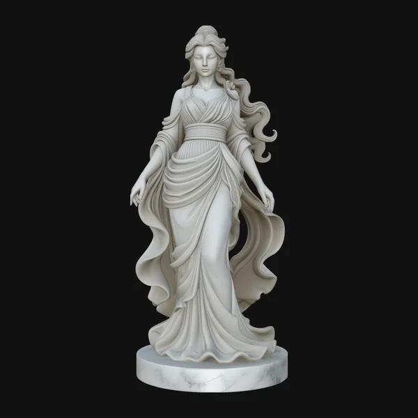 Windswept Greek Goddess Statue Design 3