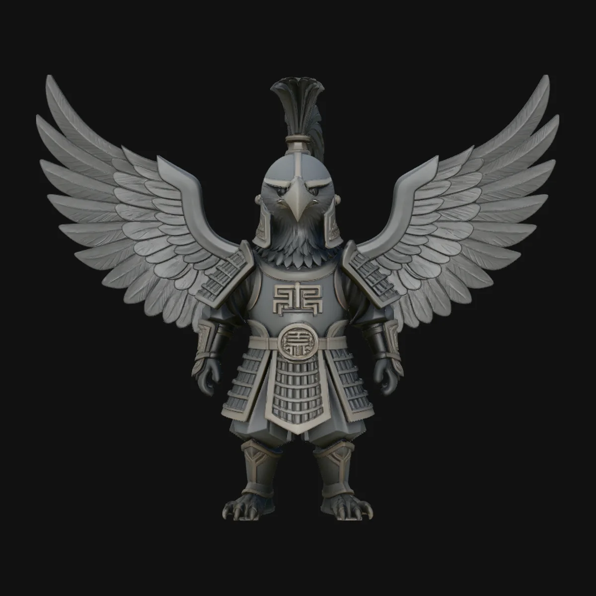 Winged Angel Armor Statue Design 1