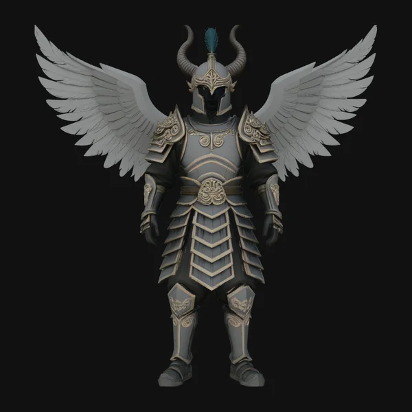 Winged Angel Armor Statue Design 3