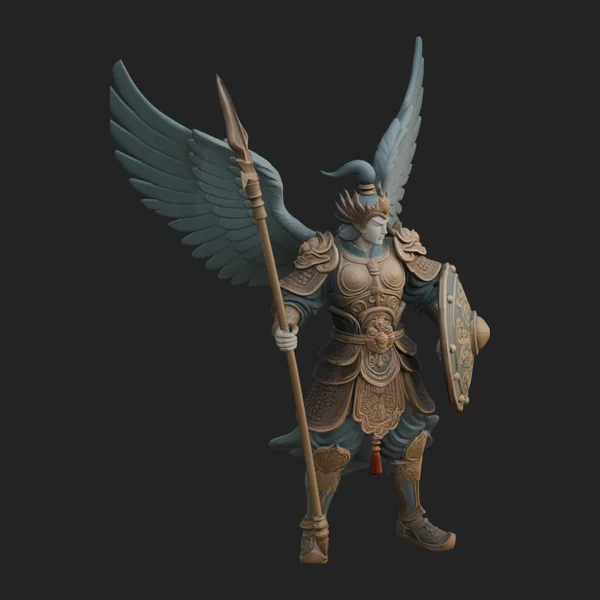 Winged Angel Armor Statue Design 8
