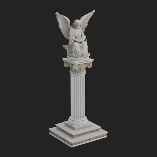 Winged Angel Column Monument Design 2