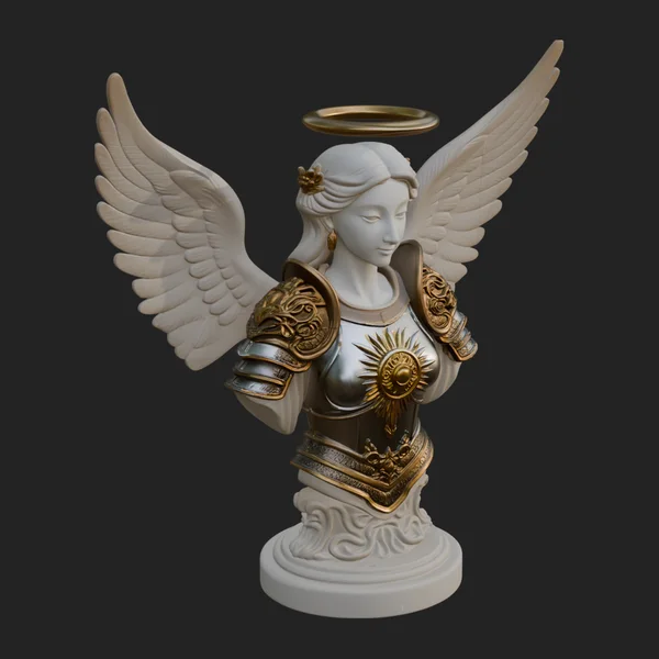 Winged Angel Warrior Bust Statue Design 5