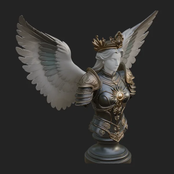 Winged Angel Warrior Bust Statue Design 8