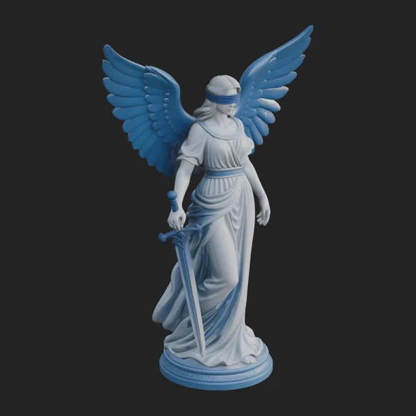 Winged Angel Warrior Woman Statue Design 10