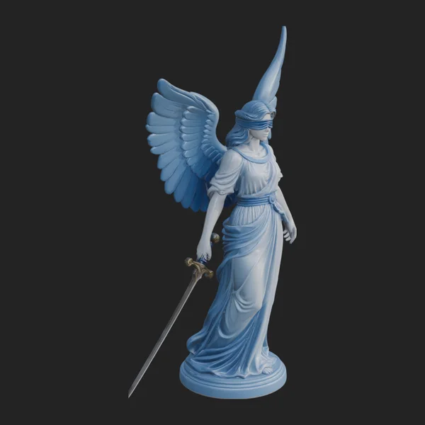 Winged Angel Warrior Woman Statue Design 6