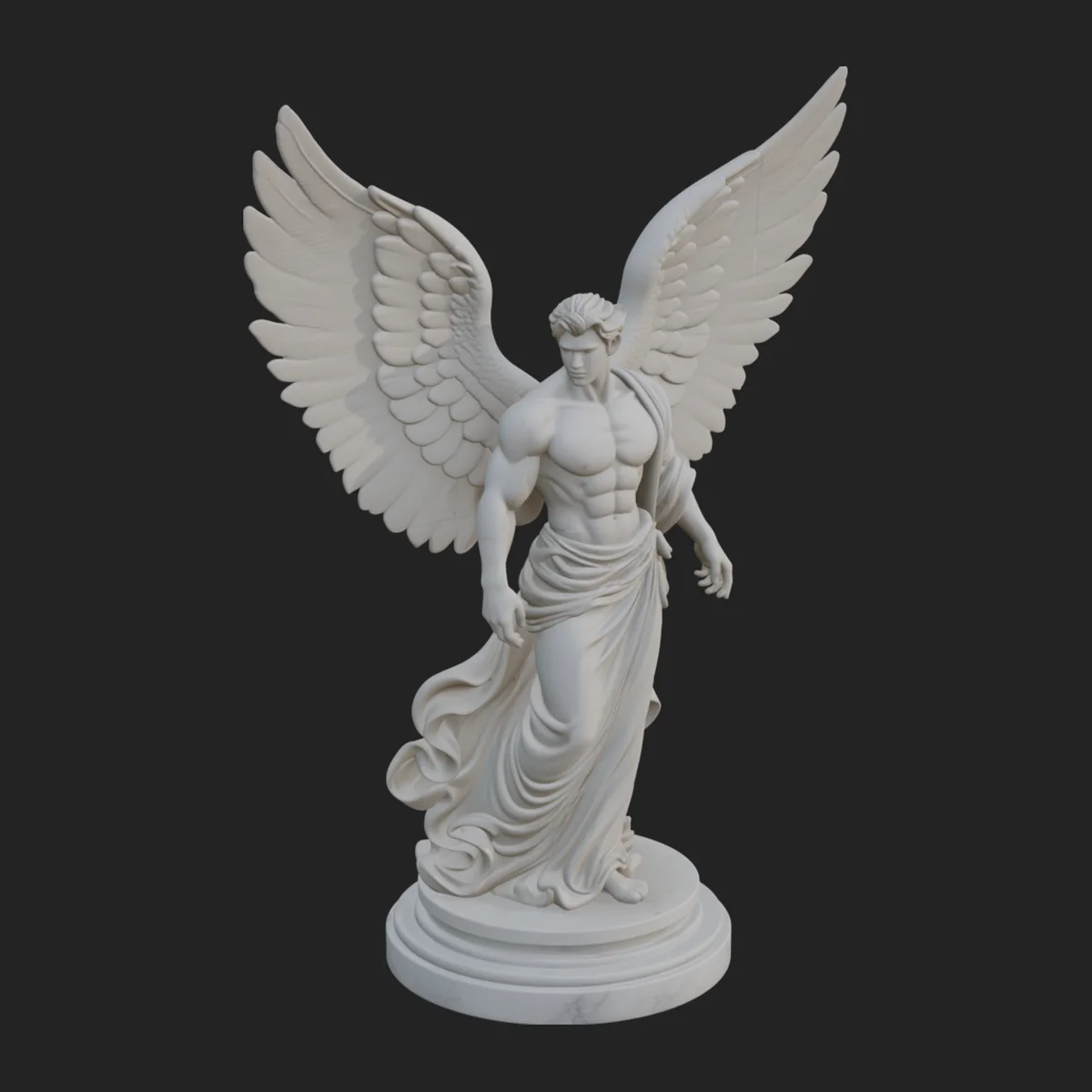 Winged Angel Woman Statue Design 11