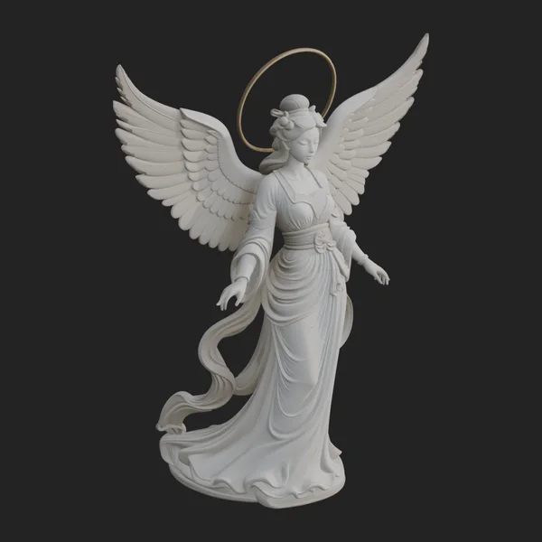 Winged Angel Woman Statue Design 5
