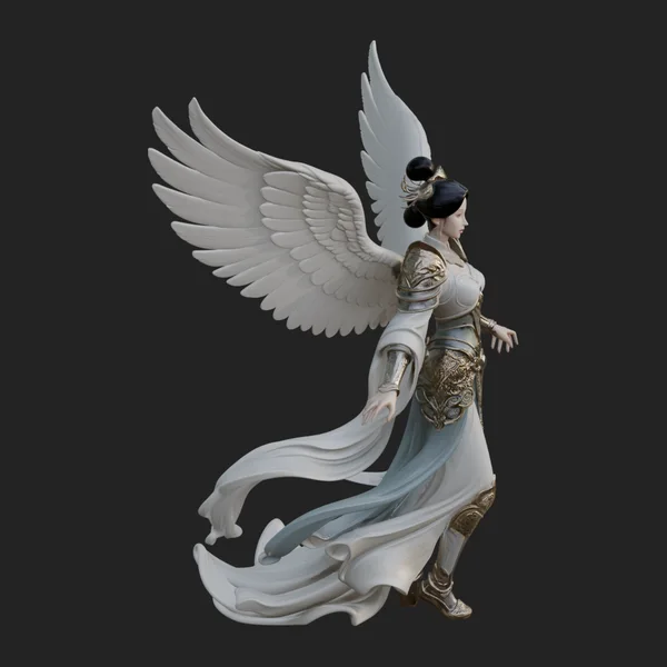 Winged Celestial Fairy Statue Design 2