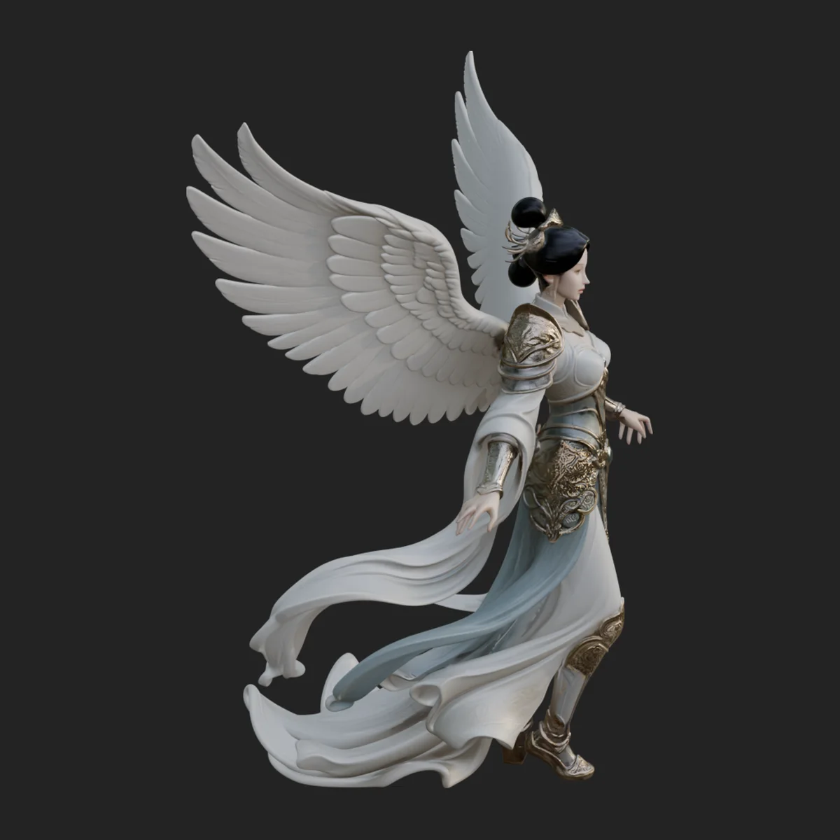 Winged Celestial Fairy Statue Design 2