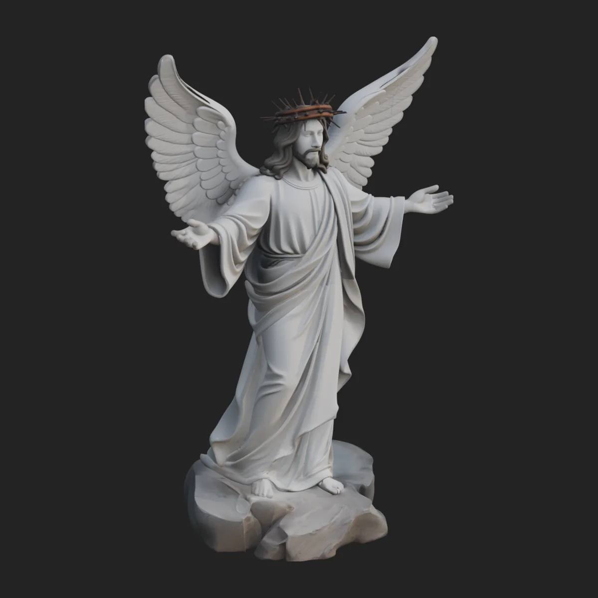 Winged Christ Statue Design 1