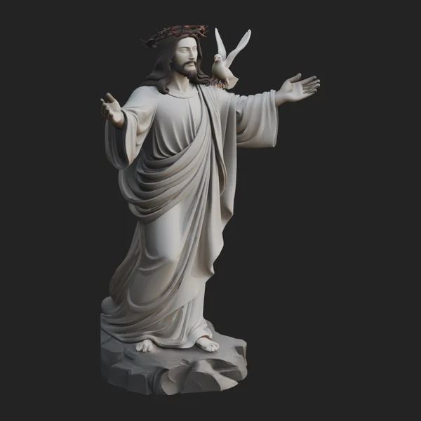 Winged Christ Statue Design 5