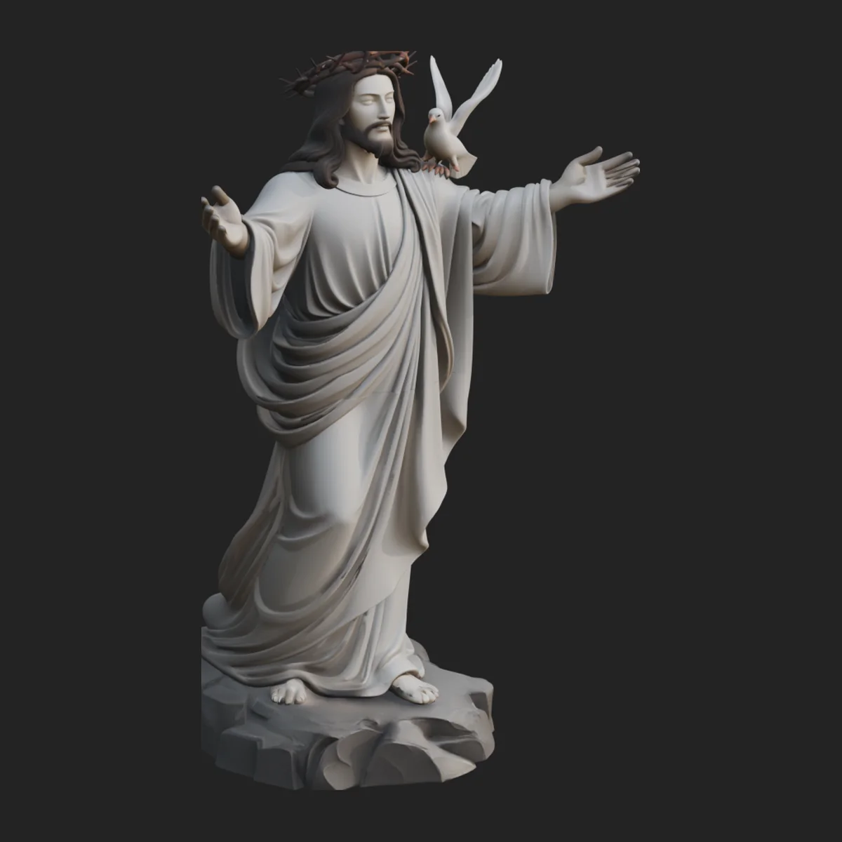 Winged Christ Statue Design 5