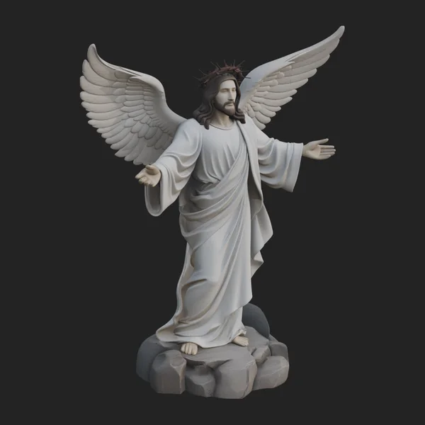 Winged Christ Statue Design 6