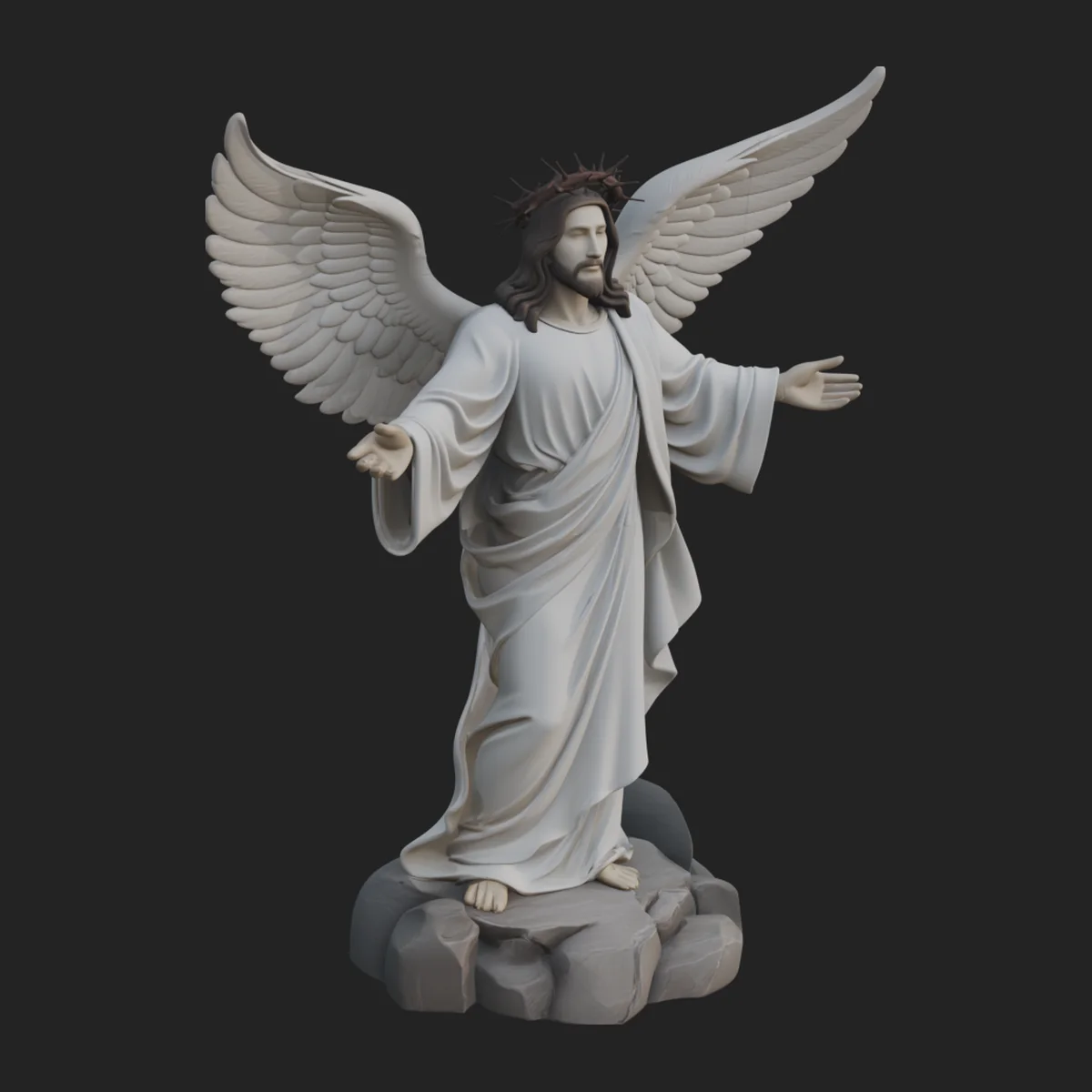 Winged Christ Statue Design 6