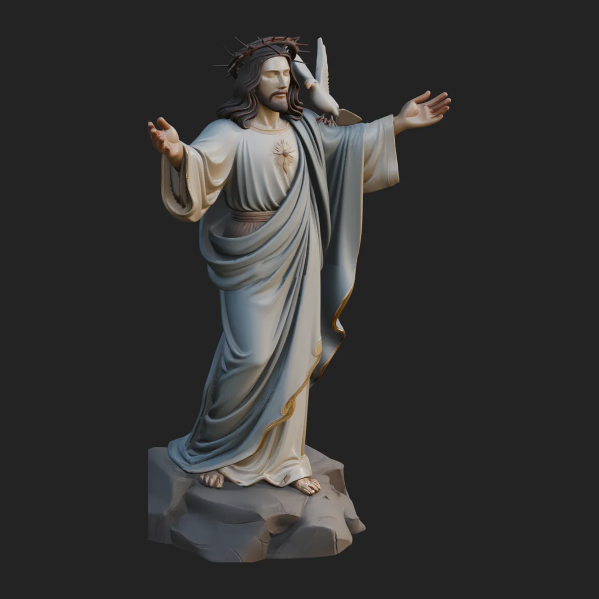 Winged Christ Statue Design 7