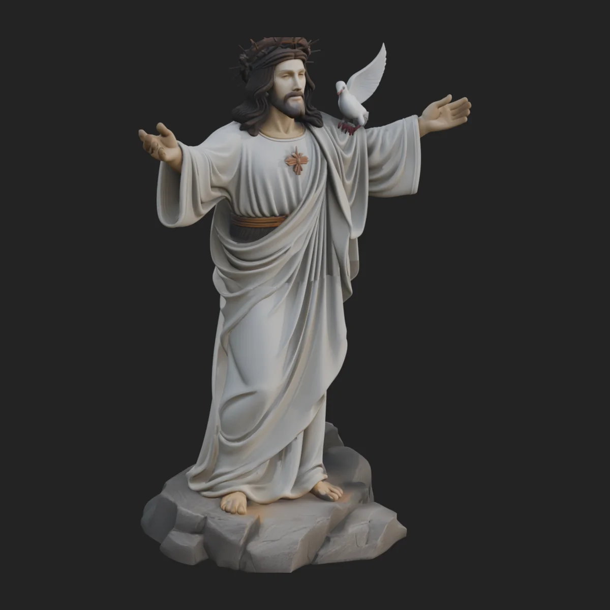 Winged Christ Statue Design 8
