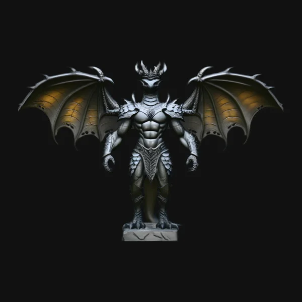Winged Dragon Demon Statue Design 2