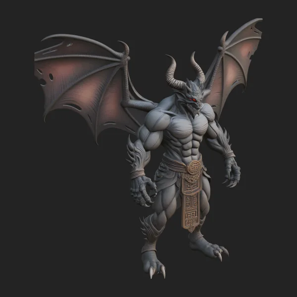 Winged Dragon Demon Statue Design 8