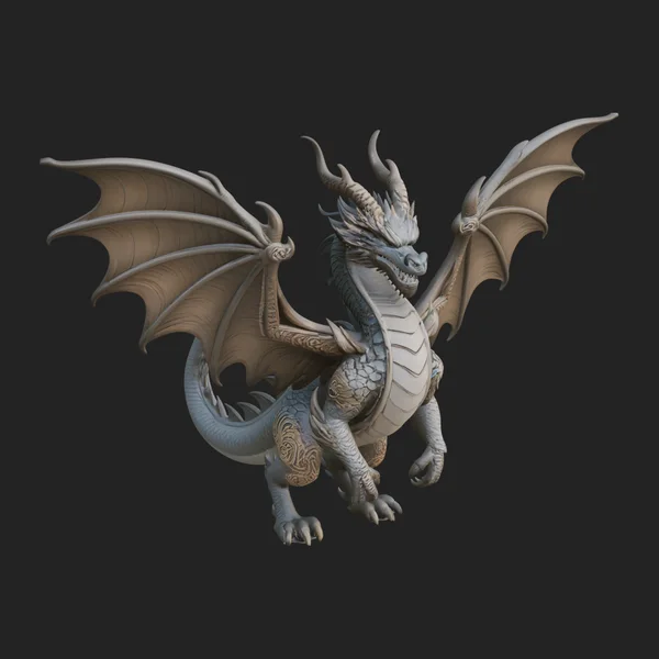 Winged Dragon Statue Design 1