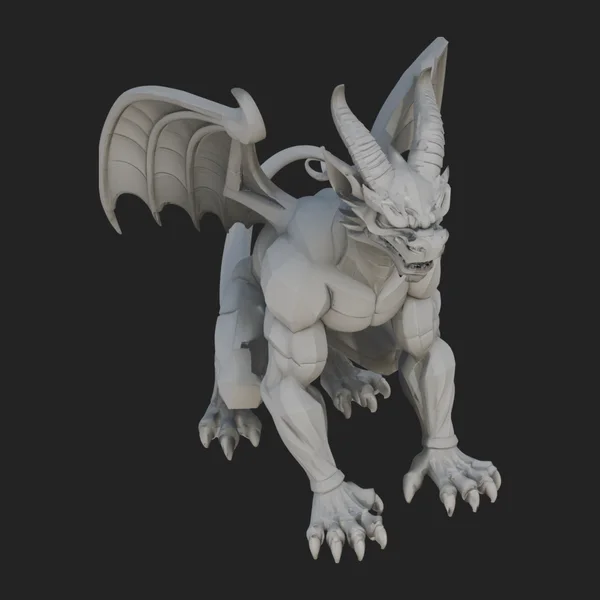 Winged Dragon Statue Design 10
