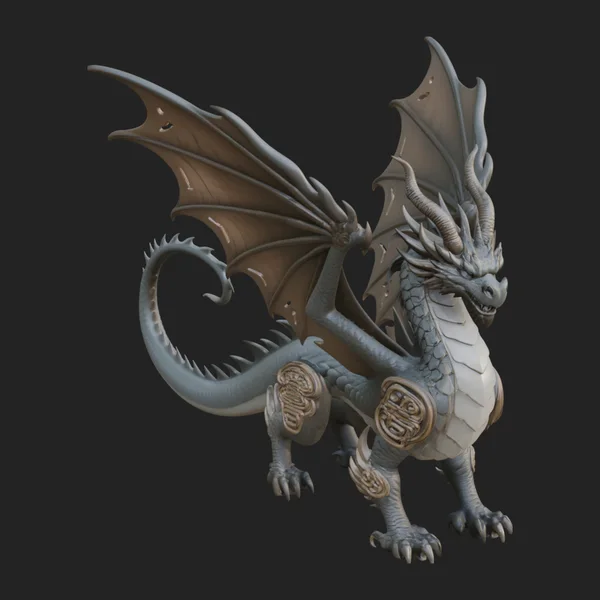 Winged Dragon Statue Design 2