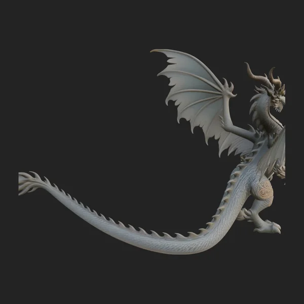 Winged Dragon Statue Design 5