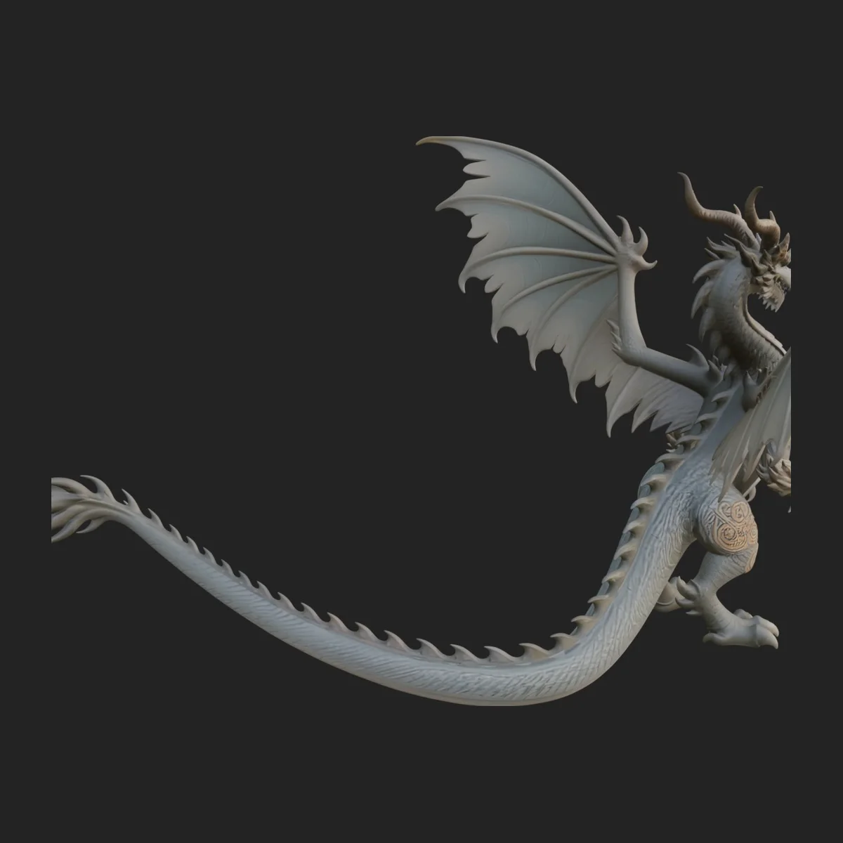 Winged Dragon Statue Design 5