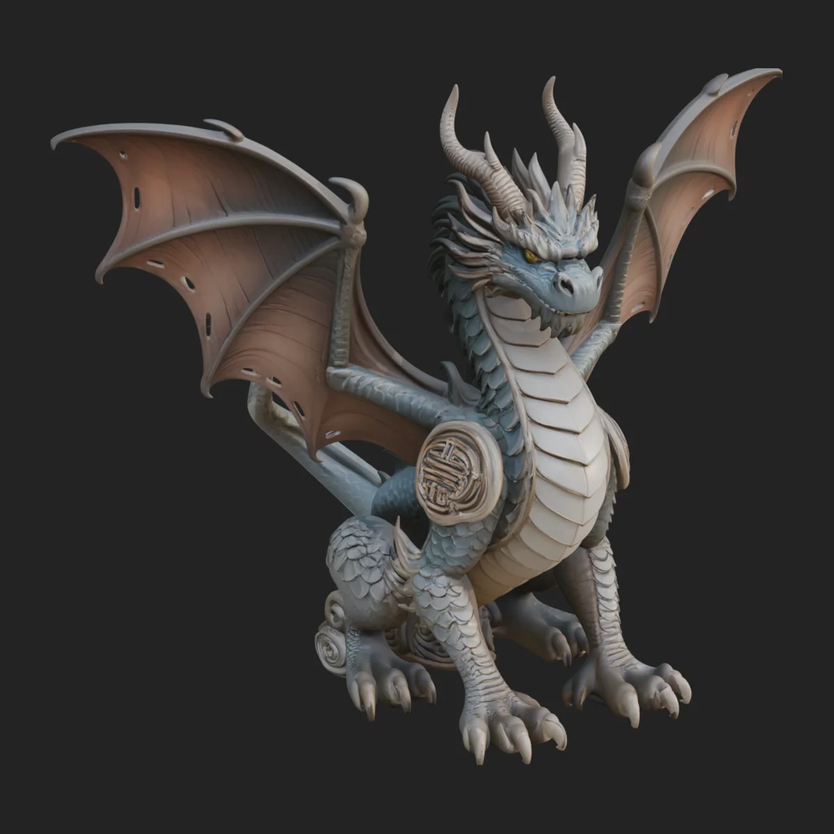 Winged Dragon Statue Design 6