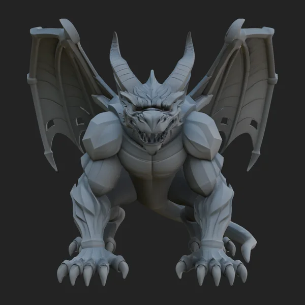 Winged Dragon Statue Design 9