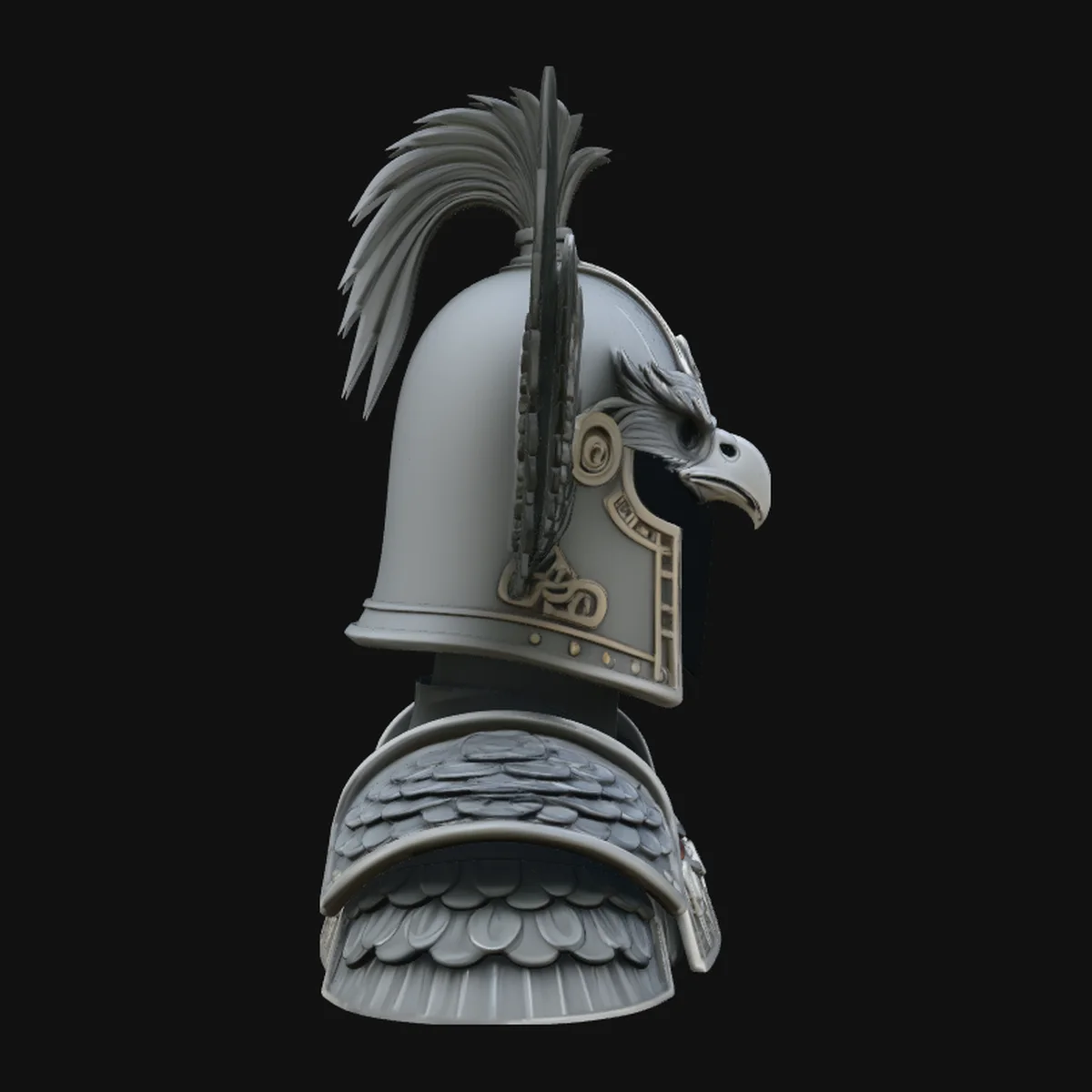 Winged Eagle Helmet Statue Design 1
