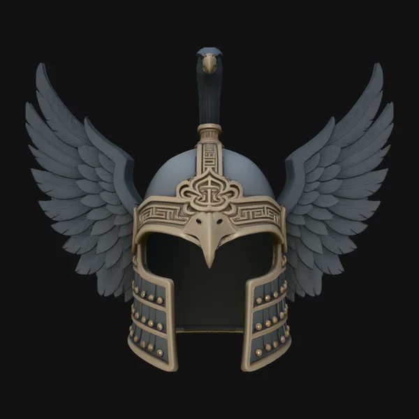 Winged Eagle Helmet Statue Design 3