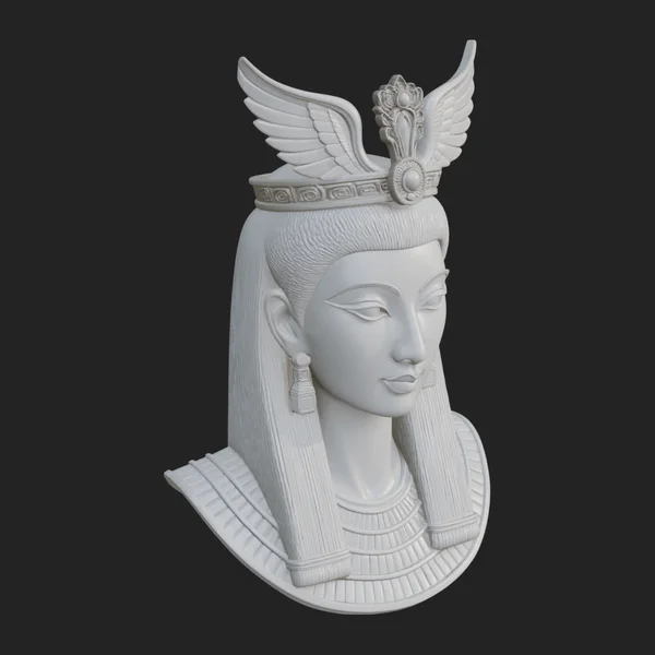 Winged Egyptian Goddess Bust Statue Design 1