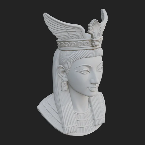 Winged Egyptian Goddess Bust Statue Design 2