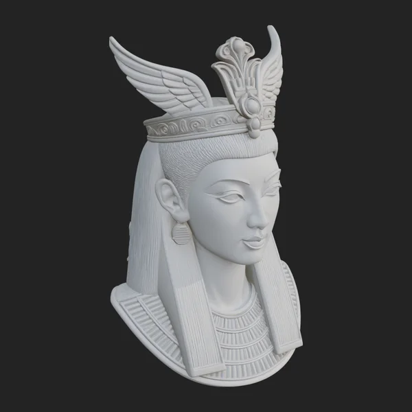 Winged Egyptian Goddess Bust Statue Design 3