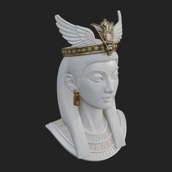 Winged Egyptian Goddess Bust Statue Design 4