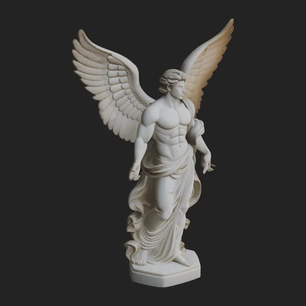 Winged Guardian Angel Statue Design 3