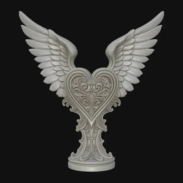 Winged Heart Pendant Design 11